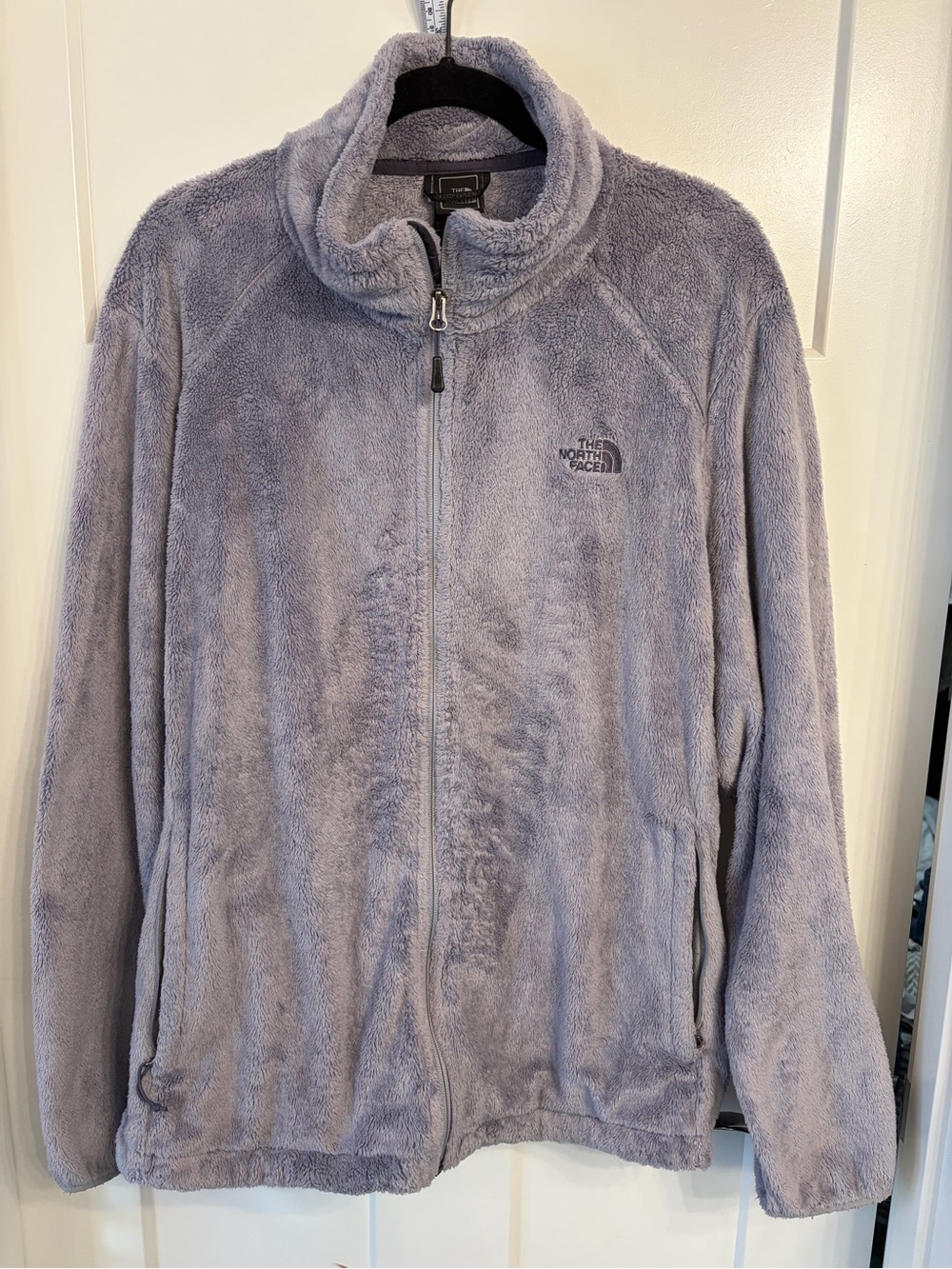 The North Face Women's Plush Full-Zip Teddy Jacket - Light Gray size 3x